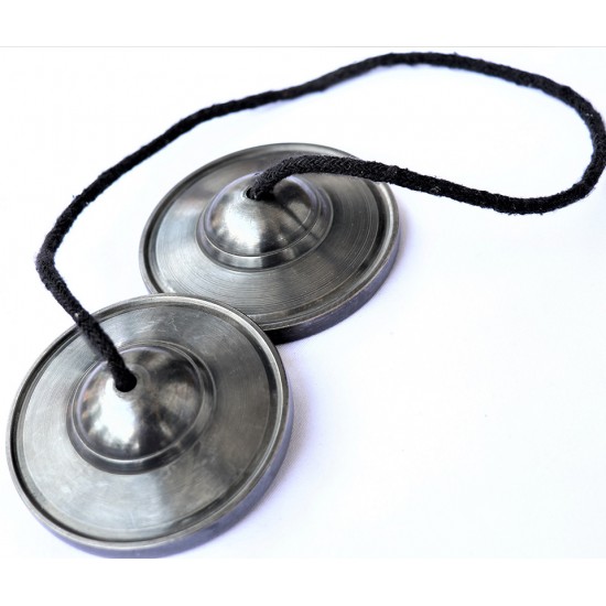 Meditation, Therapeutic, Plain, Black Tingshaw/Cymbal - Small Size