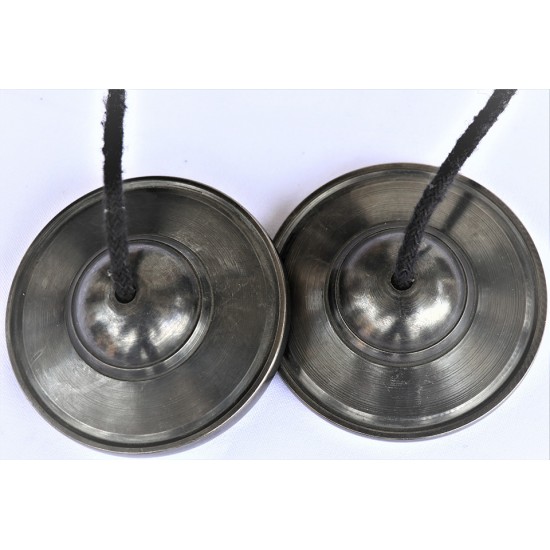   Meditation,Theraputic, Plain,Black Tingshaw/Cymbal - Large Size