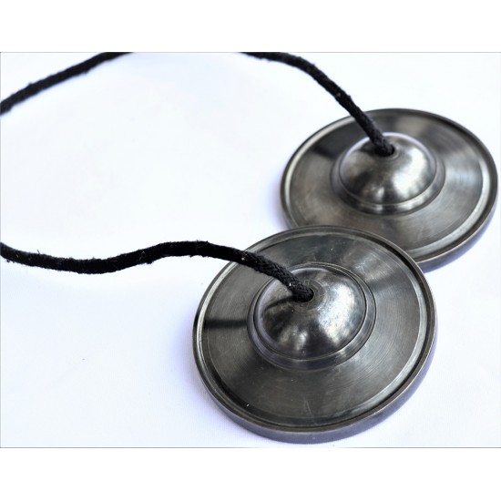   Meditation,Theraputic, Plain,Black Tingshaw/Cymbal - Large Size
