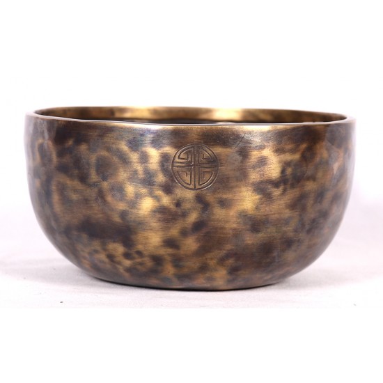 Aqua - Full Moon Carving, Healing, Planetary, Therapeutic, Handmade Singing Bowl - Large Size