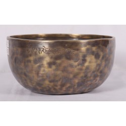 Aqua - Full Moon Carving, Healing, Planetary, Therapeutic, Handmade Singing Bowl - Large Size