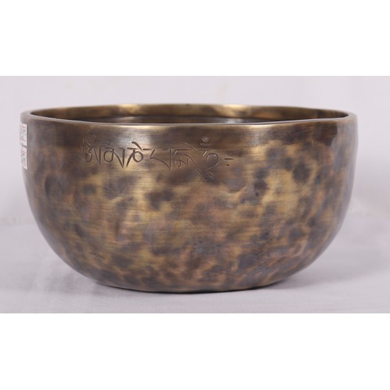 Aqua - Full Moon Carving, Healing, Planetary, Therapeutic, Handmade Singing Bowl - Large Size