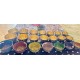 Cast-moulded Chakra Colour Set Bowls Colour with ascending sound and size - Small Size