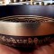 Cast-Moulded, Wellbeing, Normal, Tibetan, Brass, Manipuri, Om Written in Sanskrit (out side)/Buddha Eye (inside) Etching, Singing Bowl - Extra Small Size (15*5 cm, 5.9*1.9 inch)