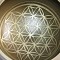 Cast-Moulded, Wellbeing, Normal, Tibetan, Brass, Manipuri, Om Written in Sanskrit (out side)/Flower of Life (inside) Etching, Singing Bowl - Extra Small Size (15*5 cm, 5.9*1.9 inch)