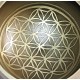 Cast-Moulded, Wellbeing, Normal, Tibetan, Brass, Manipuri, Om Written in Sanskrit (out side)/Flower of Life (inside) Etching, Singing Bowl - Extra Small Size (15*5 cm, 5.9*1.9 inch)